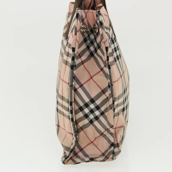 BURBERRY Nova Check Hand Bag Nylon Pink Auth hs1650 - Picture 3 of 16